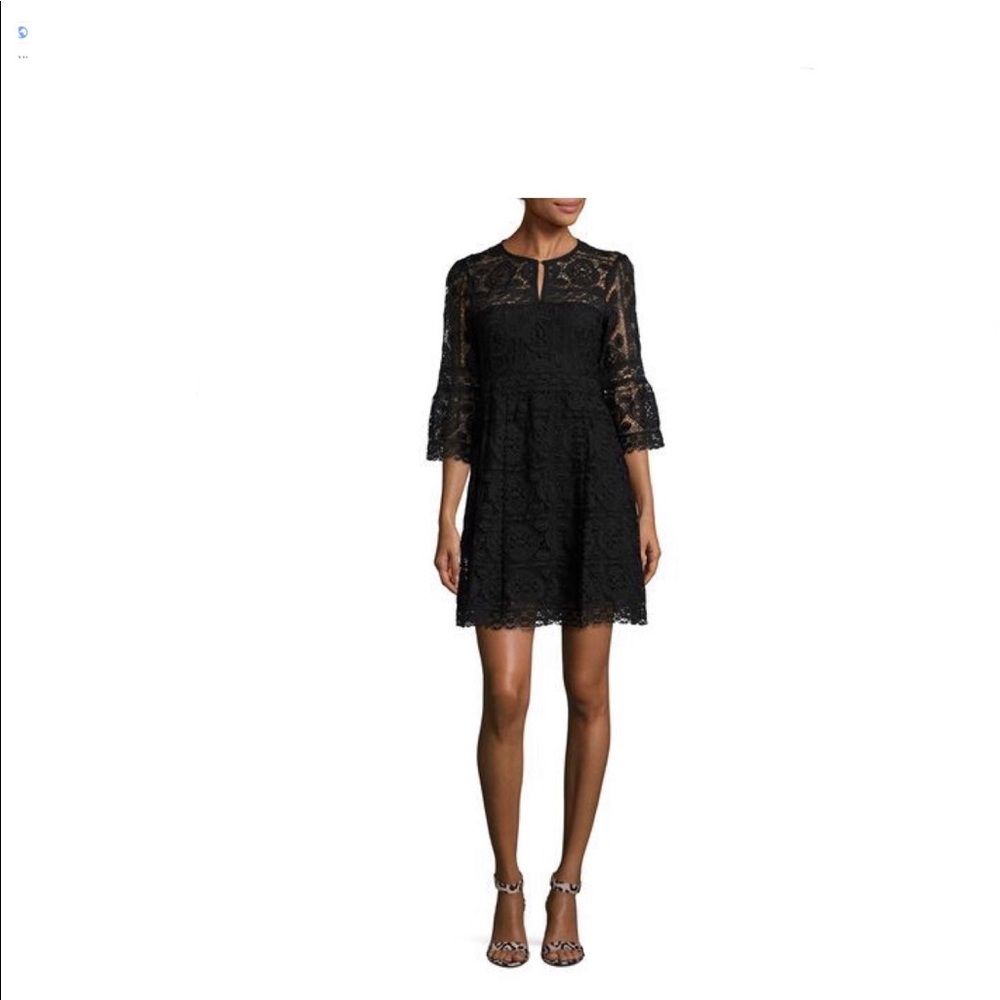 🖤Nanette Lepore🖤Chiaroscuro dress size 8 Black - Picture 3 of 3